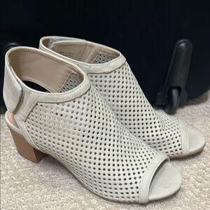 Call It Spring Cream Peep-Toe Mules